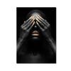 Black Gold Woman Canvas Painting African Women Poster and Prints Scandinavian Wall Art Picture for Home Decor Living Room Mural