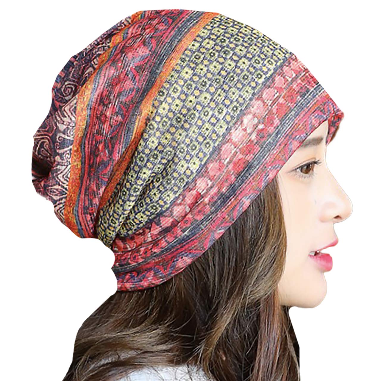 

WHITE FANG Летняя вязаная льняная шапка CA252, шапка, двусторонняя грелка, женская (01 красный)