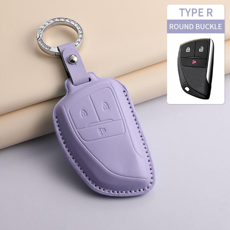 

Pu Leather Car Key Case Cover With 3 4 5 Buttons For Chevrolet Buick Envision Car Key Fob Shell Holder Keychain