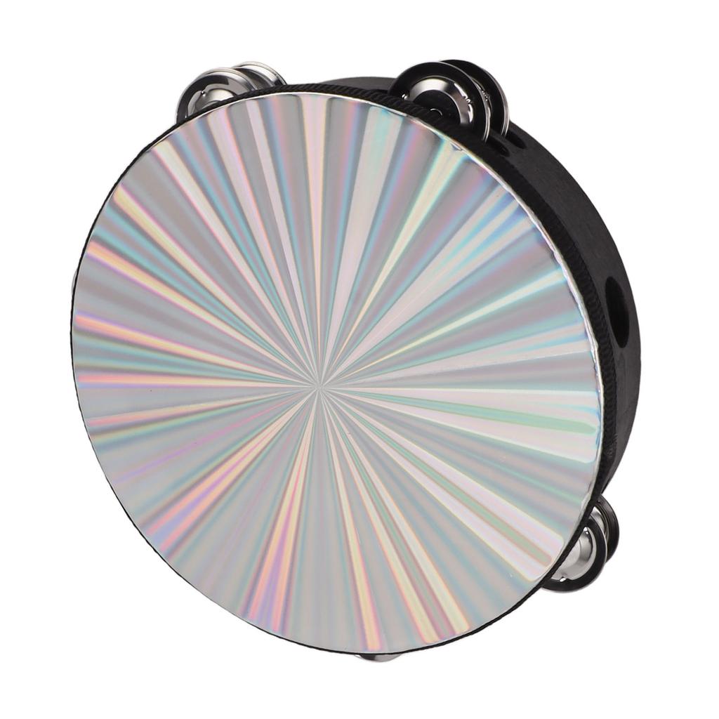 Tambourine Double Row Jingles Drum Metal Bell Handheld Drum Kids Percussion Musical Instrument 10