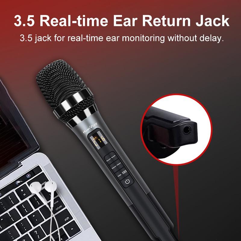 Handheld Microphone with Sound Card Effects All-in-One Noise-Canceling Mic Reverb Connecting Cell Phone for Equipment Live