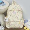 Schoolbag cute junior high school ins star floral backpack fresh college girl large capacity versatile backpack backpack