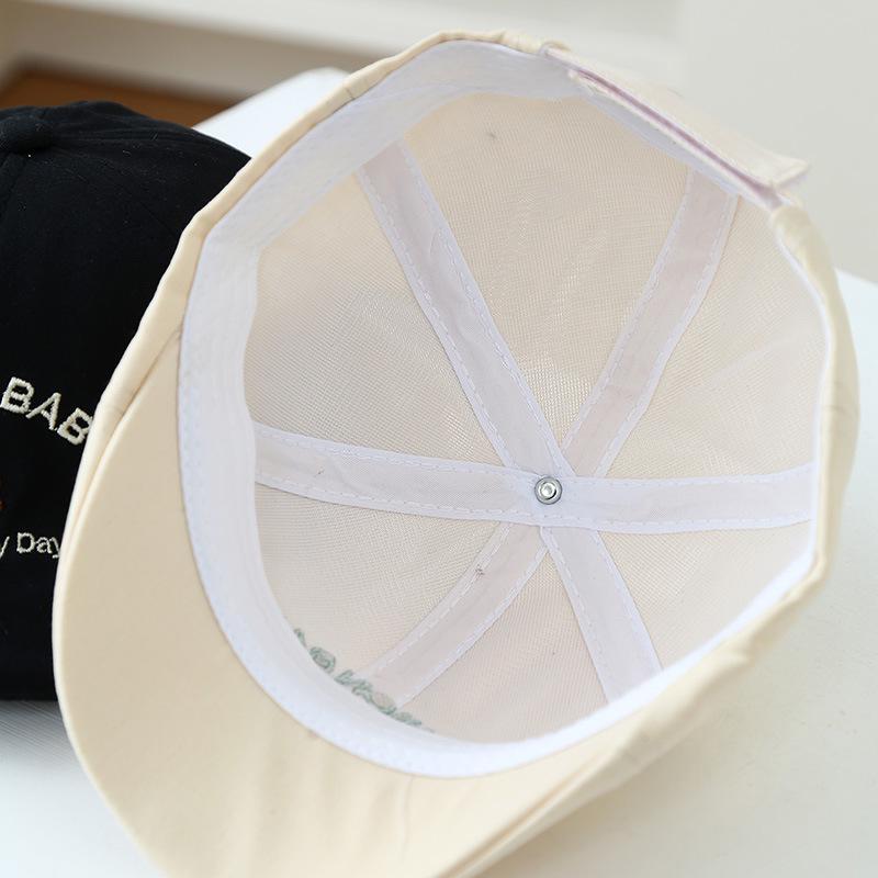 Cute Unisex Baby Cartoon Embroidery Beret - Korean Style Spring/Autumn Fashion Flat Cap