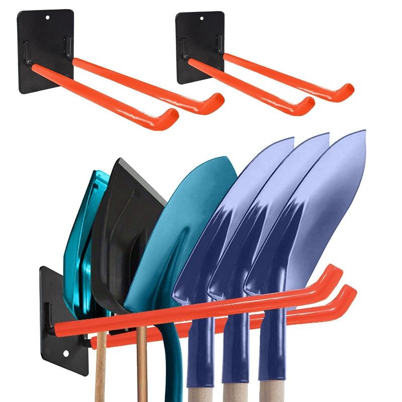 1 Set Wall Holder Tool Storage System Hooks Garage Storage Multi-Purposes Garden Tool Organizer For Warehouse Garage Wall Hook