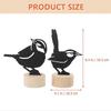 Black Iron Photo Clip Bird Memo Holder for Desktop Use 2Pcs Set