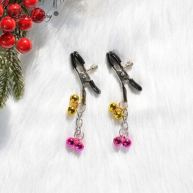 Christmas Bells Nipple Clamps Breast Clips   Restraints Nipple & Clitoral Toys