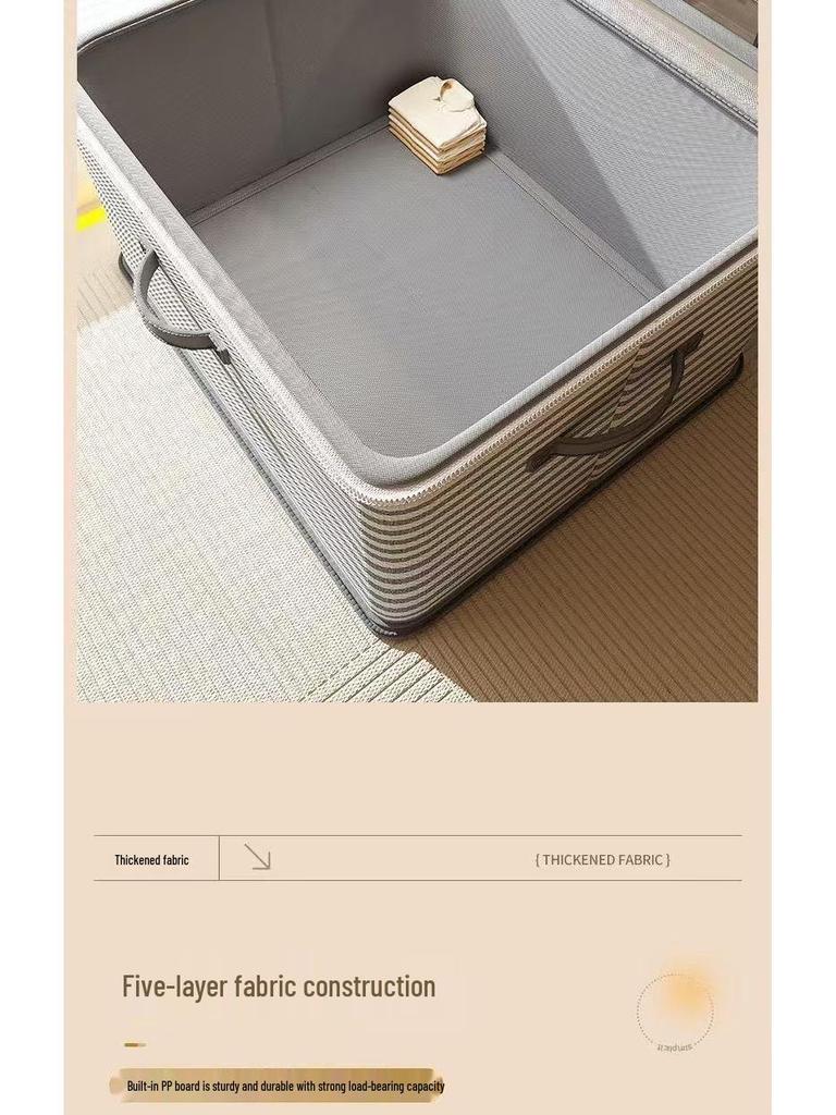 Large Capacity Foldable Fabric Storage Box for Clothes and Quilts