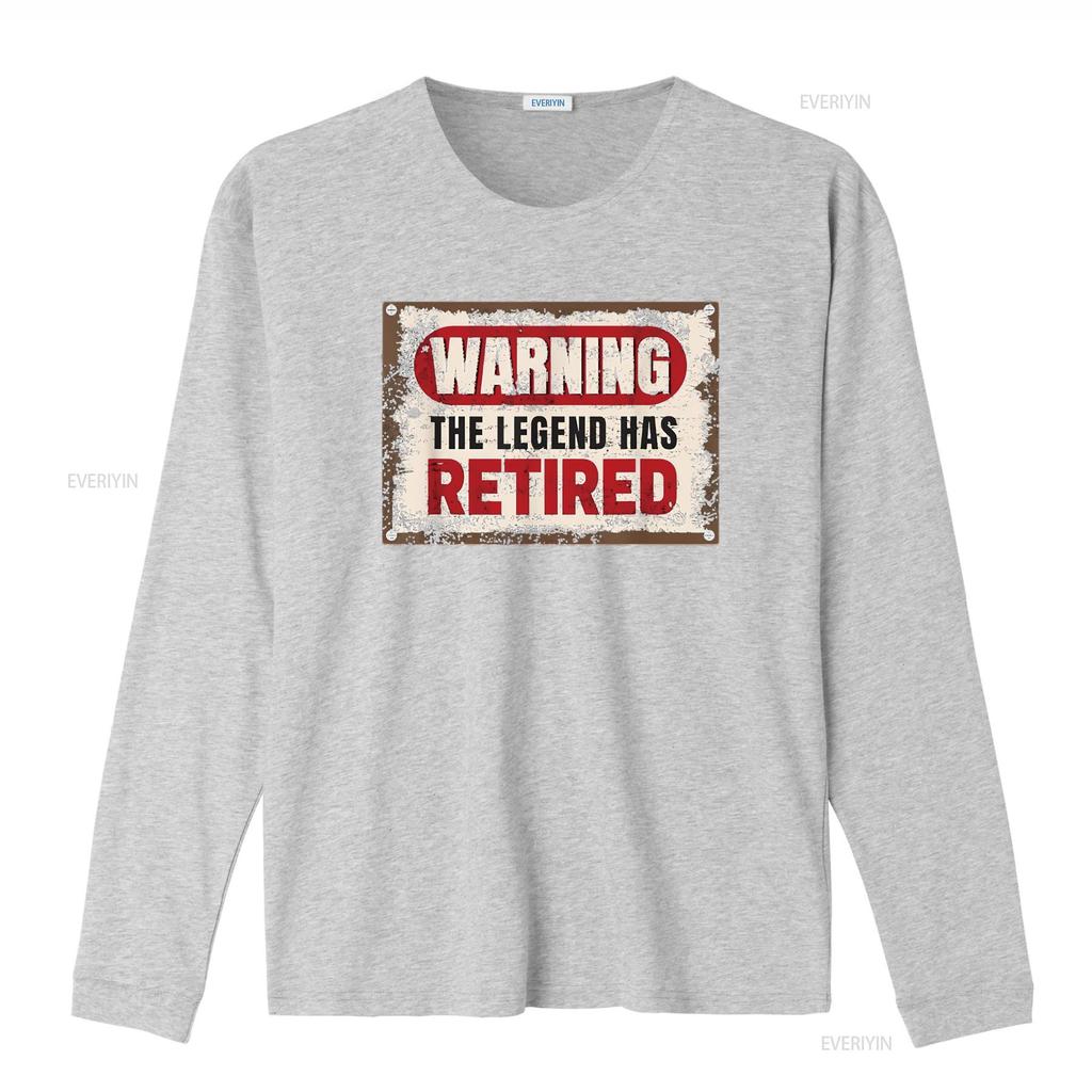 Womens Warning The Legend Has Retired Funny Retirement Quote T Shirt White Large vintage Washed streetwear graphic Breathable