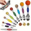 Magnetic Stackable 430 Stainless Steel Double-Ended Measuring Spoon Set with Scale