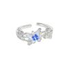 [Butterfly Diamond Qingyin] Small Fresh Enamel Butterfly Opening Ring, Super Fairy Zircon Niche High-End Exquisite Ring