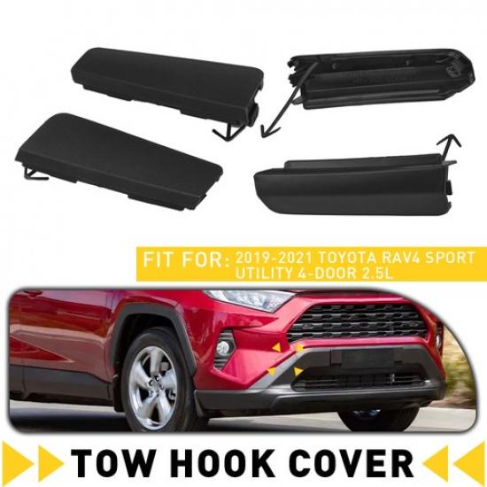 For  20 21 22  Toyota RAV4 Front Bumper Tow Hook Eye Cover Cap 4pcs H