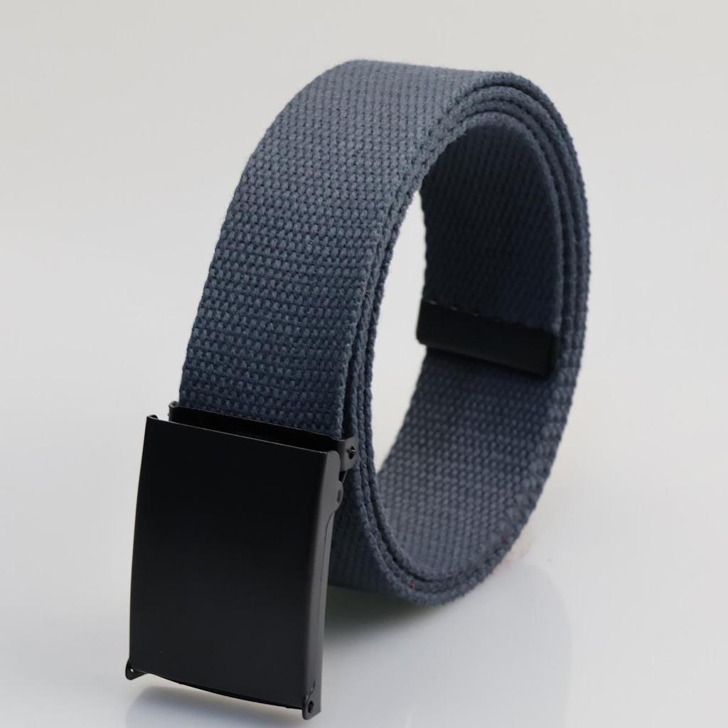 Unisex Canvas and Leather Woven Belt