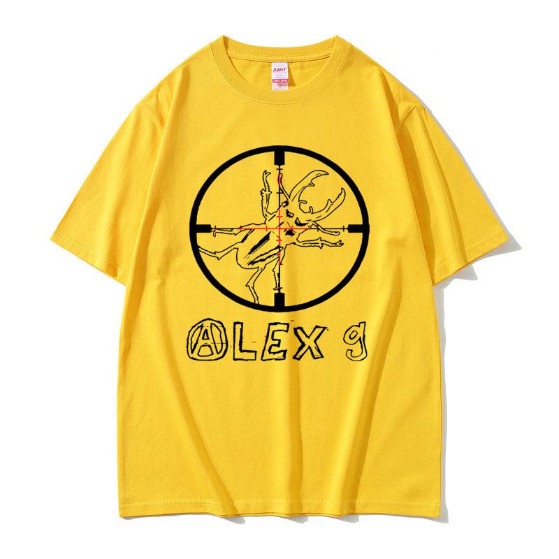 Koszulka z memem z piosenkarzem Alexem G, okrągły dekolt, męska moda, luźna koszulka, dla mężczyzn i kobiet, codzienna, oversize, letnia, 100% bawełna
