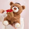Romantic Holding Flowers Bear Doll Detachable Bear Wear Rose Hat Bouquet Bear Doll  Birthday