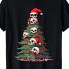 Gothic Christmas Skull Tree Tshirt For Men Funny Santa Skull Print Casual Round Neck Short Sleeve Tee