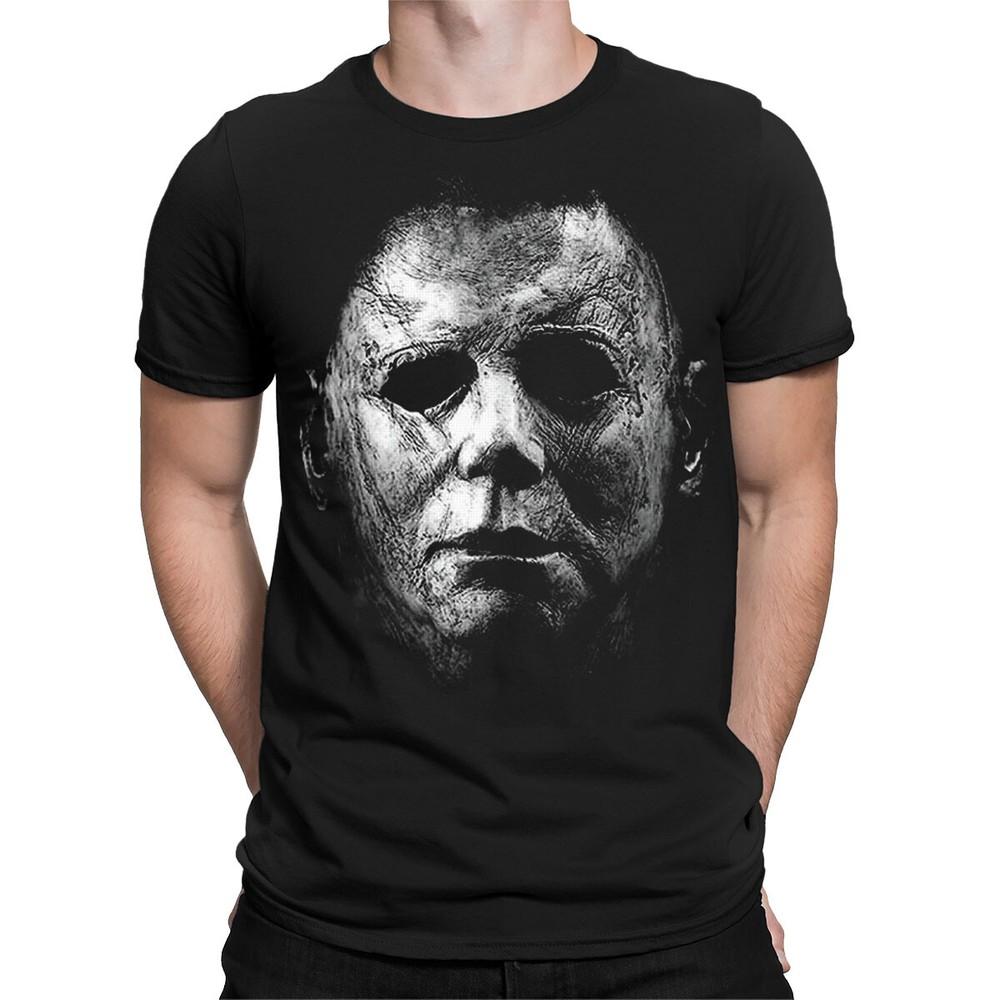 

Spooky Horror Mask T-Shirt Halloween-Them wbr/ ed Graphic Tee for Men Women#T445 M