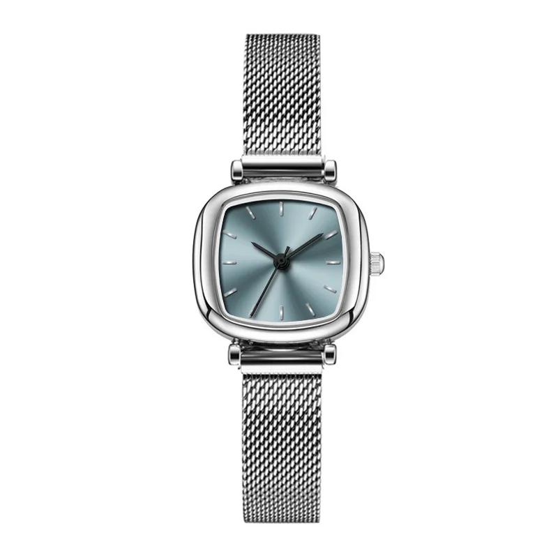 Small Square Watch for Women Fashion Stainless Steel Mesh Strap Quartz Watches Ladies Luxury Gift Wristwatches Dropshipping