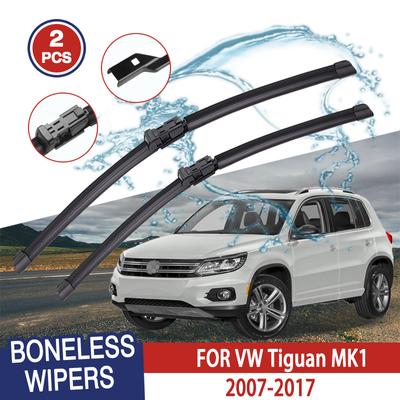 Lišty stieračov pre VW Tiguan MK1 2007-2017 Predné čelné sklo Čistenie predného skla Autodiely Automobilové dažďové kefy 24''+21''
