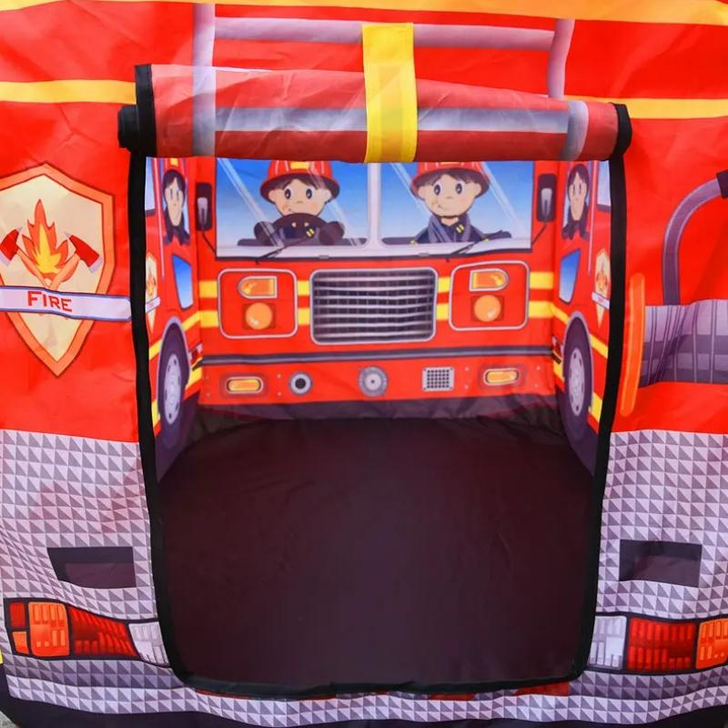 Kids Children Tent Popup Play Tent Toy Garden Lawn Foldable Playhouse Fire Truck Game House Bus Tent Indoor Outdoor Game