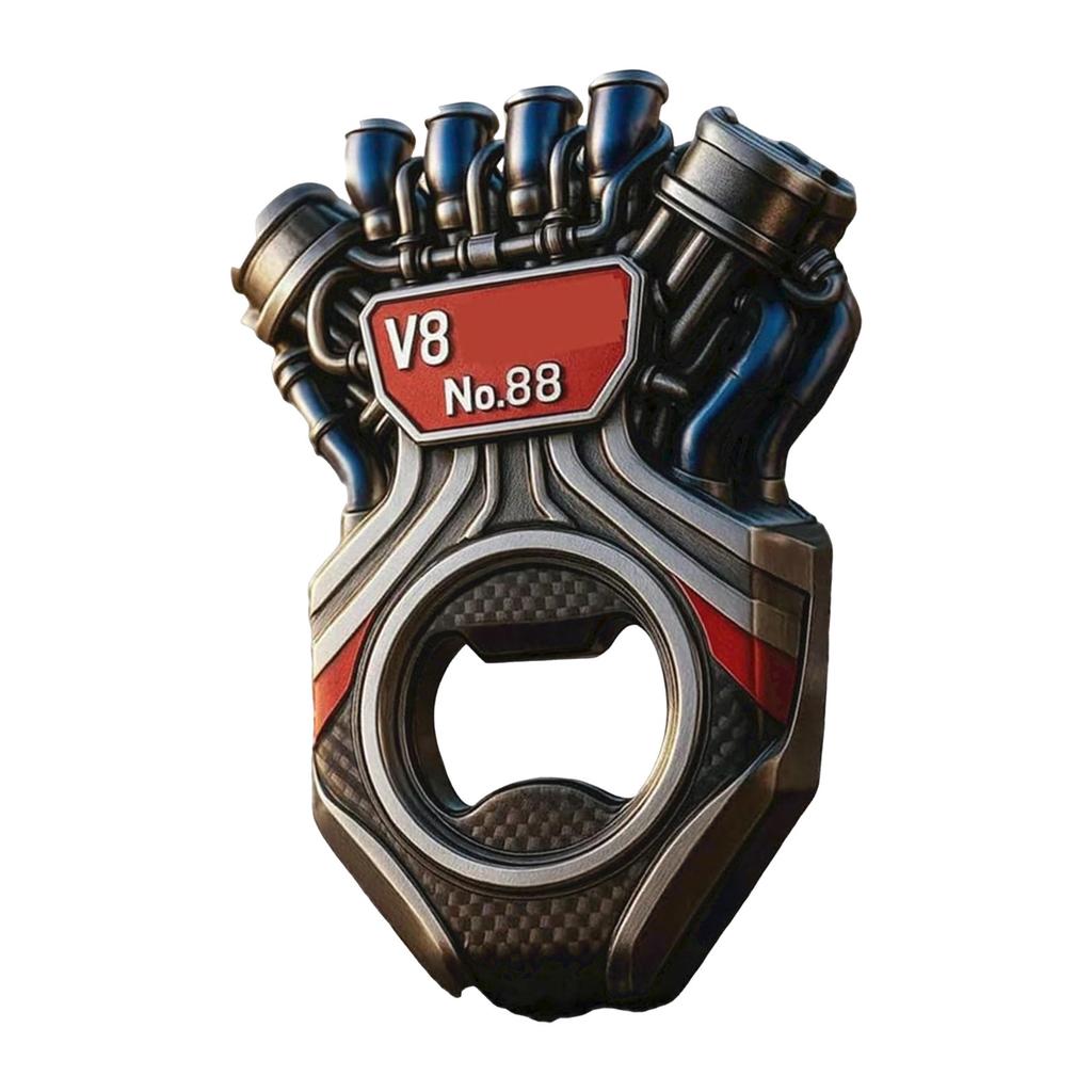 V8 Engine Bottle Opener, Retro Mechanical Punk Beer Bottle Opener, Unique Handmade Engine Metal Opener, Gift For Car Enthusiasts, Mechanics