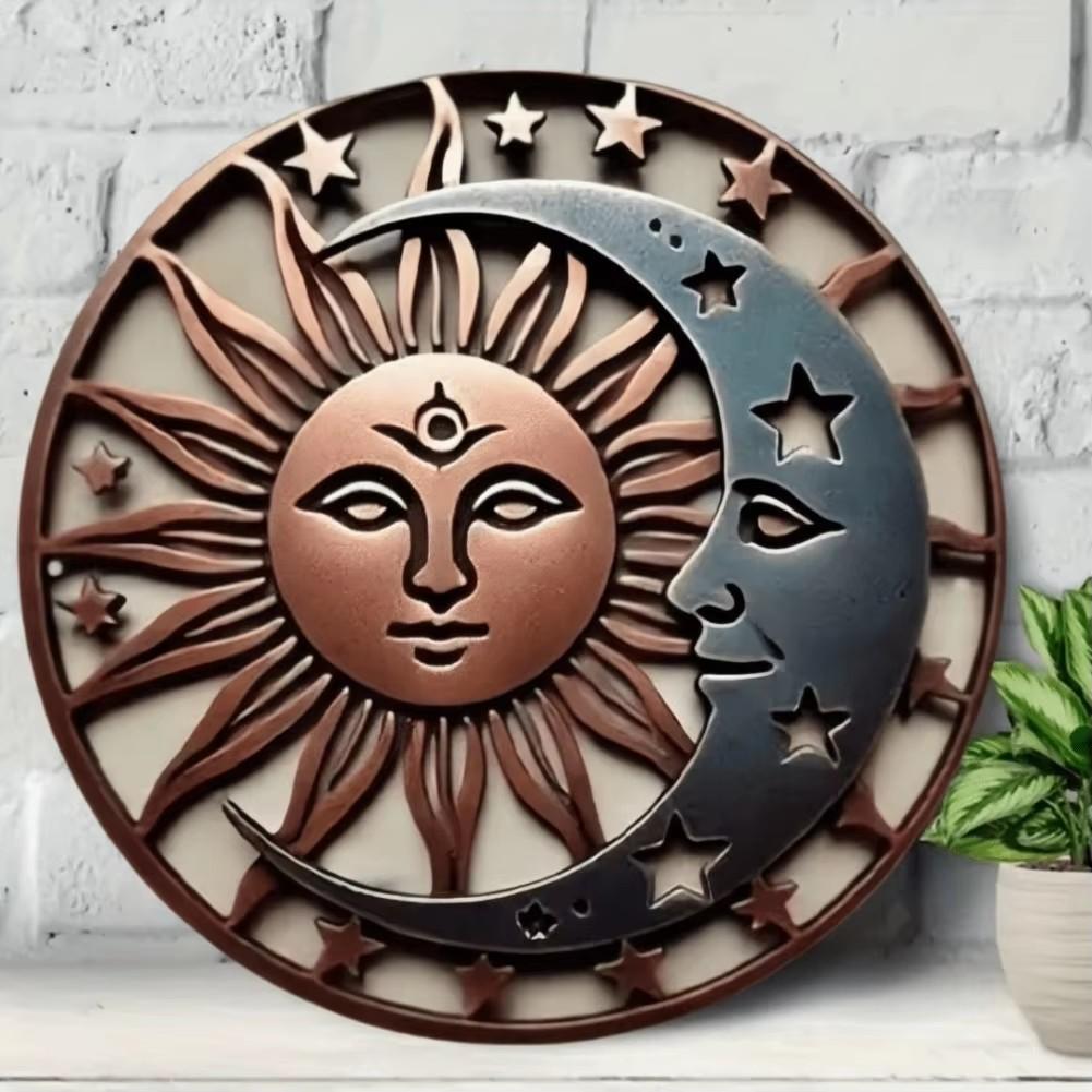 OrientalAura 1pc Yin Yang Bagua Aluminum Sign - 8 Inch Round HD Printed Metal Decor - Weather Resistant for Home