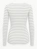 European & American Striped V-neck Long-sleeve Slimming T-shirt - Autumn/Winter Casual Korean Style
