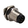 M8 Aviation 8 Pin Plug Connector Waterproof Brass Nickel Plated Shell for Female Socket