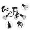 Spotlight 3/4 Head Metal Indoor Surface Mounted Multi Angle Adjustable Fixture Housing Home Ceiling Lamp Black Net Spot Lamp