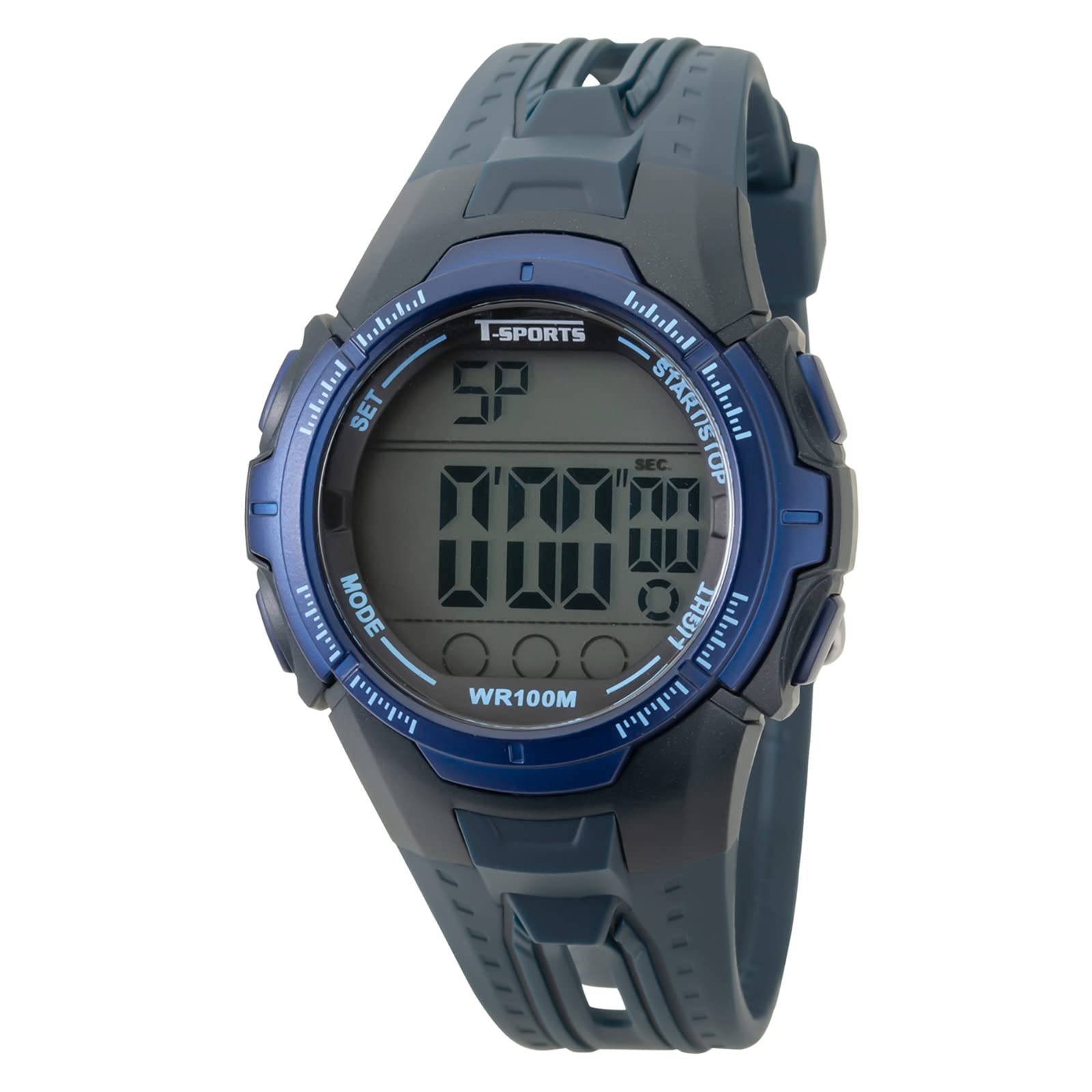 

[Klefa] Digital Watch Waterproof Navy Stopwatch Backlit Urethane Strap 190673 Men s Blue