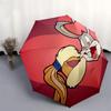 1pc Bugs Bunny and Lola Bunny Heart Umbrella with Plastic Handle,Cartoon Pattern,Suitable for All Seasons Multi-functional Umbrella345