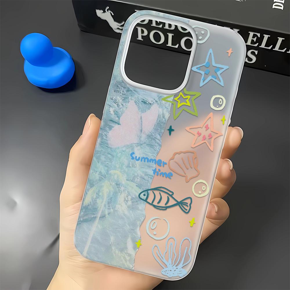 Seaside Fish Patterns Phone Case For IPhone 17 17 Air 16 15 Plus 15 14 13 12 11 Pro Max Anti-Drop Cover Fundas