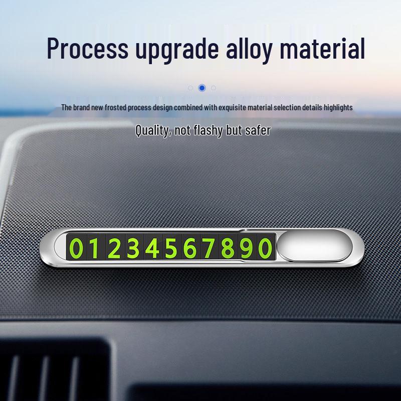 Luminous Hidden Car Number Plate Ornament for Parking