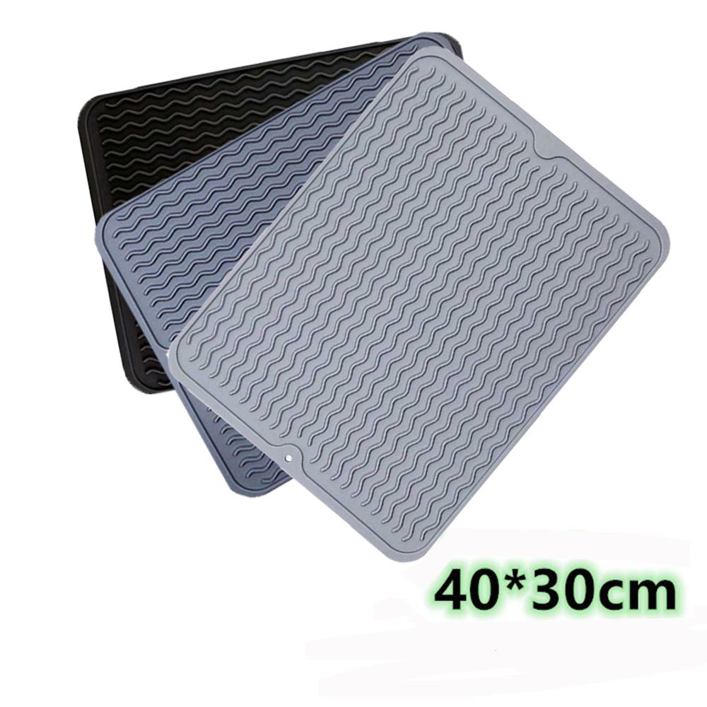 Kitchen Non-slip Dish Holder Wave Table Mat Heat Insulation Pad Silicone Drying Mat Placemat