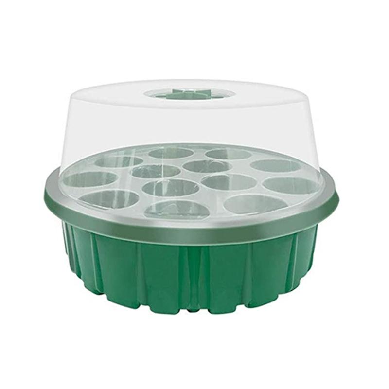 

13 Holes Plant Flower Nursery Pots Tray Plastic Growing Box Insert Seedling Case with Lid Grow Tray Garden 1