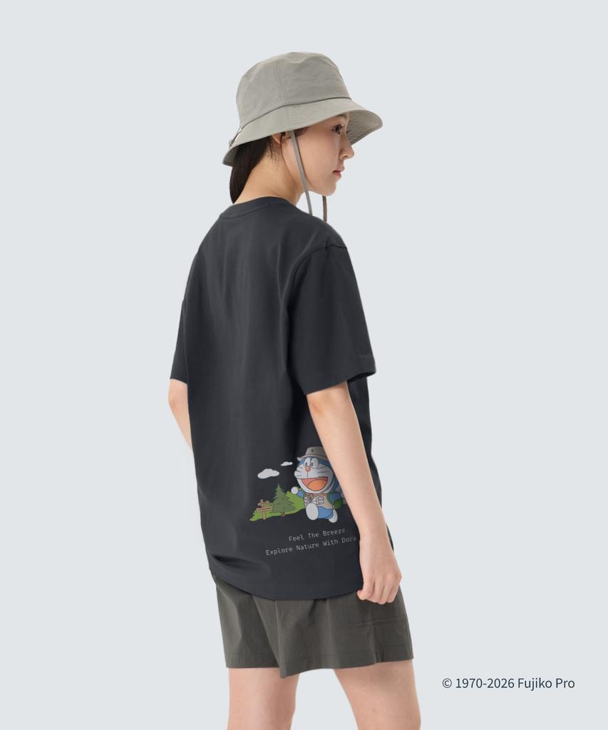 SNOWPEAK APPAREL [Snow Peak | Doraemon] Backpacking Short Sleeve T-Shirt (S26Mufts96) Dark Navy