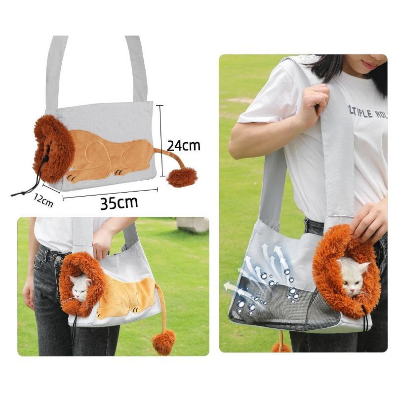 Pet Bag Creative Animal Style Pet Handbag Cat Puppy Crossbody Bag Shoulder Bag Universal Comfortable and Breathable Convenient