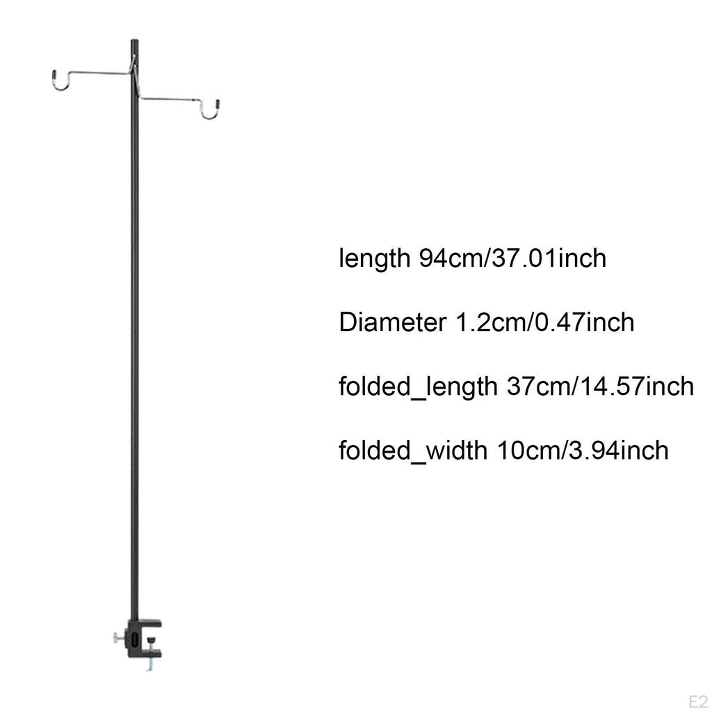 Aluminum Alloy Camping Lantern Holder with Detachable Hook, Lightweight, for Travel, Hiking,