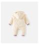 Cozy Quilted Cotton Baby Onesie for Autumn/Winter - Warm, Thickened Newborn Jumpsuit for Outdoor Play and Crawling.