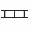 Wall Shelves 2 pcs Black Oak Effect 75 x 18 x 20 cm Engineered Wood