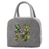 Portable Food Insulation for Traveling  Jungle Tiger Letter Printing Box Picnic Waterproof Oxford Zipper Insulation Lunch Bag
