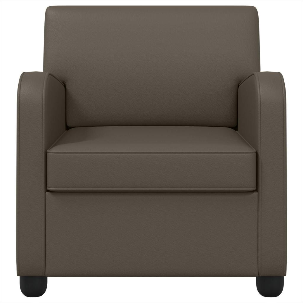 Armchair Gray Faux Leather