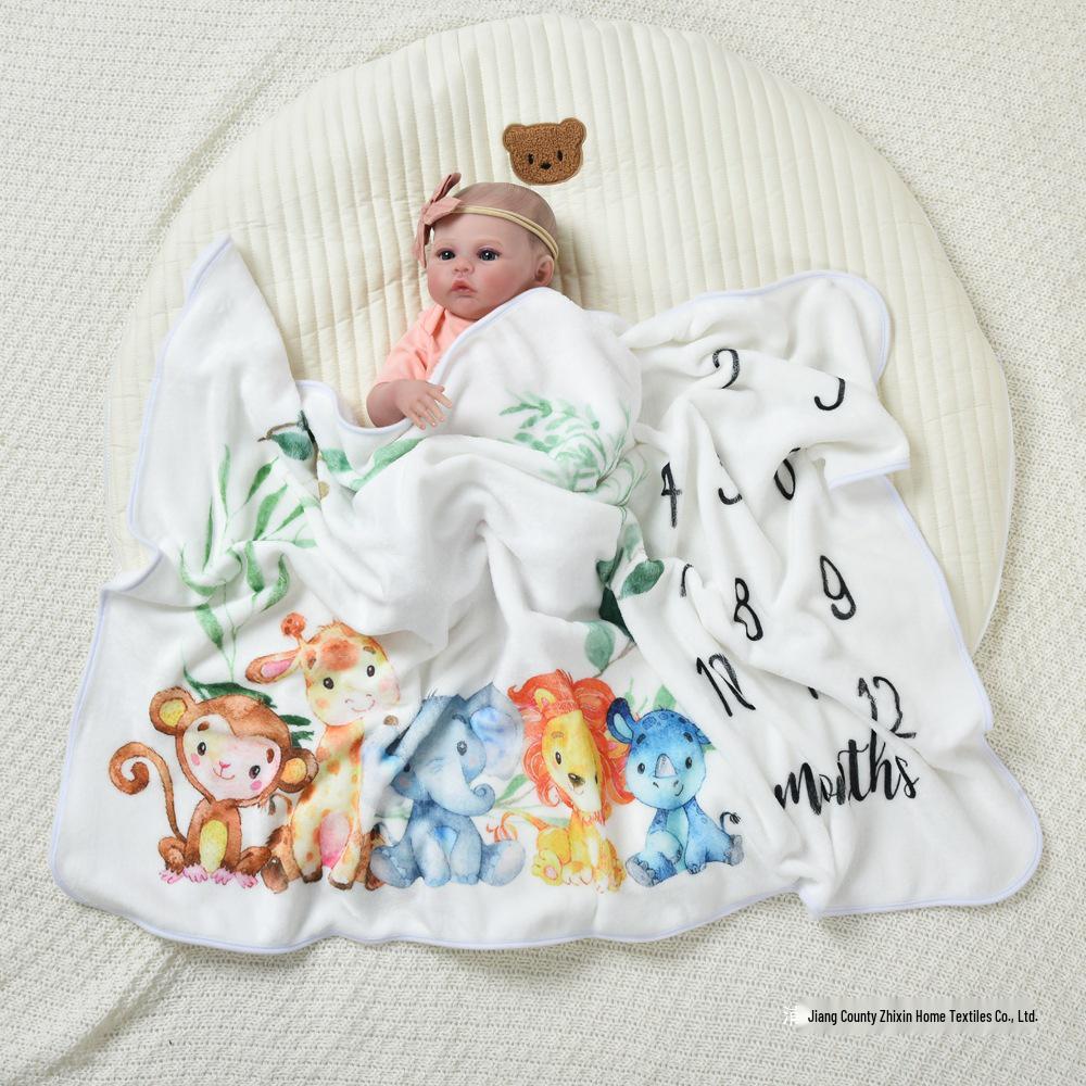 Baby Meilenstein Foto Flanelldecke - Gemütliche Foto- & Kuscheldecke