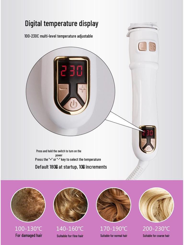 Automatic Rotating Electric Curling Iron – Safe for Hair, Creates Big Wavy Curls, Hairdressing Tool