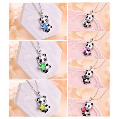 Wonderful Beaded Long Chain Necklace Panda Lovely Pendant Sweater Women Present AVE