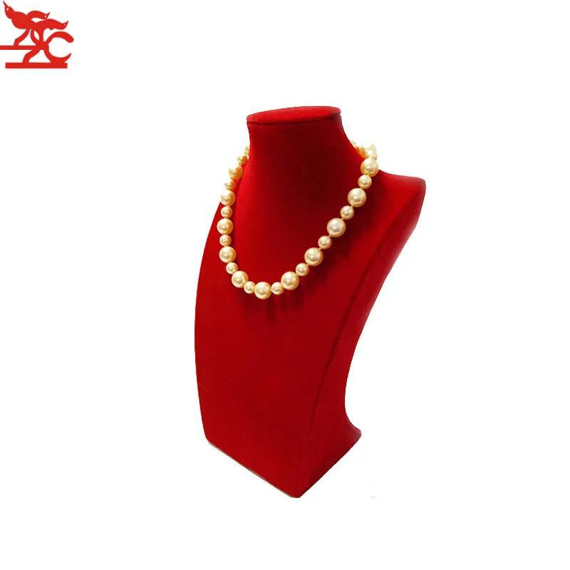 High-quality Black Red Velvet, White PU Leather Jewelry Display Stand Necklace Pendant Jewelry Storage and Display Props