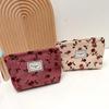 New Small Women's Cosmetic Bag Portable Floral Pattern Small Sanitary Napkin Storage Bag Coin Key Case Portable Card Pouch