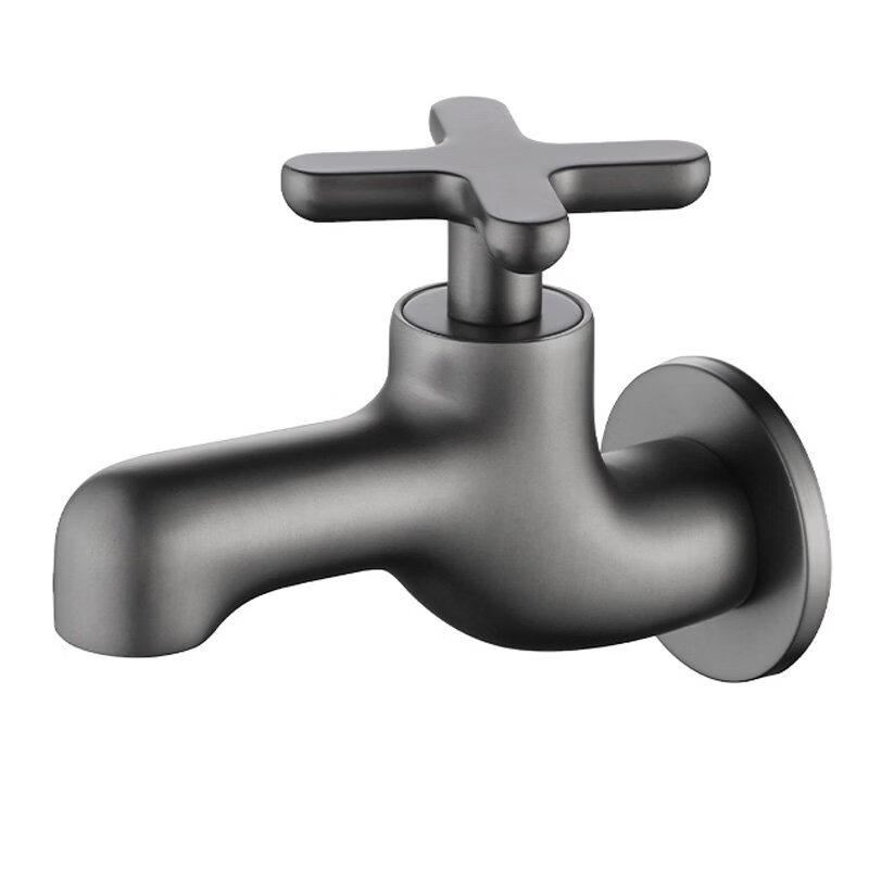 Wall-Mounted Single Cold Stainless Steel Faucet