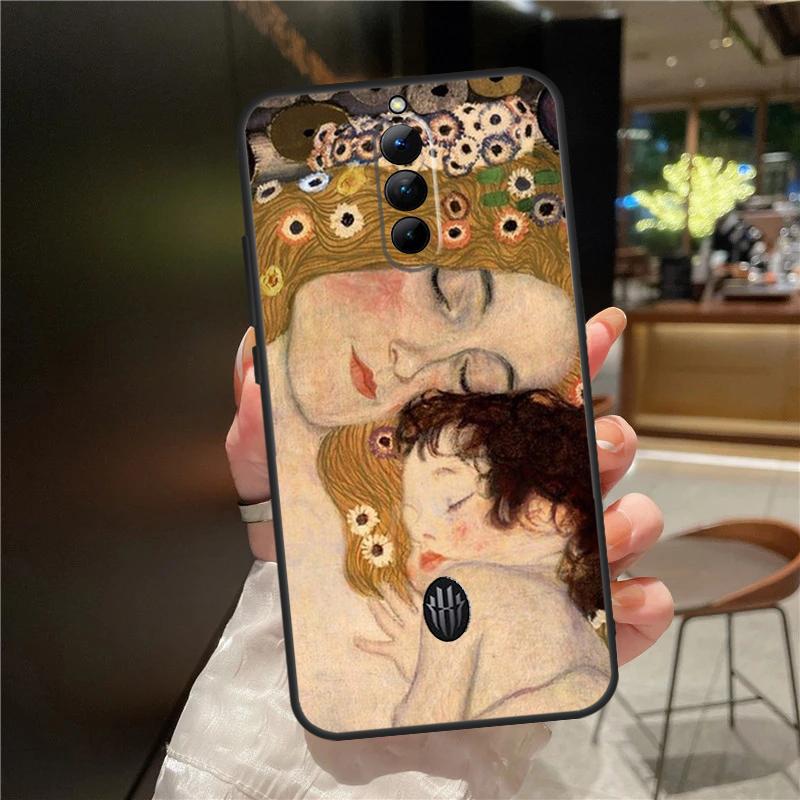 The Kiss Gustav Klimt Painting Case For ZTE Nubia Red Magic 10S 9S 8S 10 9 8 11 Pro Plus 6 7 6S 7S For RedMagic 10 Air Cover