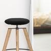 2Pcs Bar Stool Covers Round, Black High Elastic Soft Bar Stool Cushion Covers Circle Washable Slipcovers Fit for Dia 11-19 inches Round Chair Cover