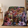 Manta de Flanela Cartoon Jogo 3D F-FNAF Manta Macia Quente para Cama Quarto Sala de Estar Viagem Acampamento Piquenique Presente